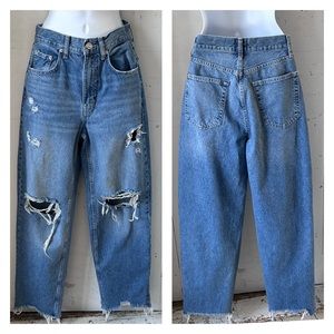 Urban Outfitters Distressed High Rise Baggy Jeans